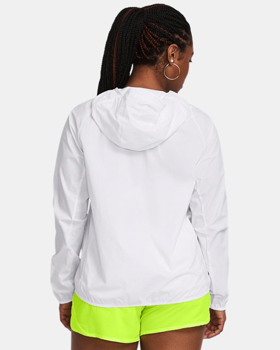Women's UA Launch Lightweight Jacket, White, pdpMainDesktop image number 1
